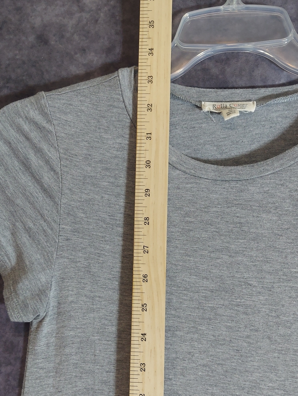 ​Rolla Coster Charcoal Gray Tee Shirt Dress Size Medium Cut-Out Back GUC - Picture 5 of 7